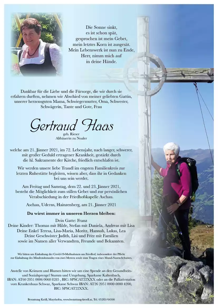 Parte von Gertraud Haas